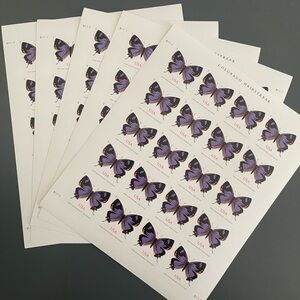 5 sheets Colorado Hairstreak - non machinable stamps